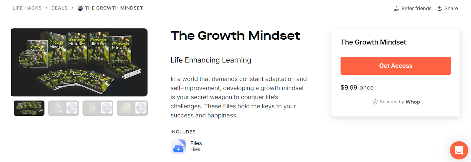 the growth mindset marketplace whop