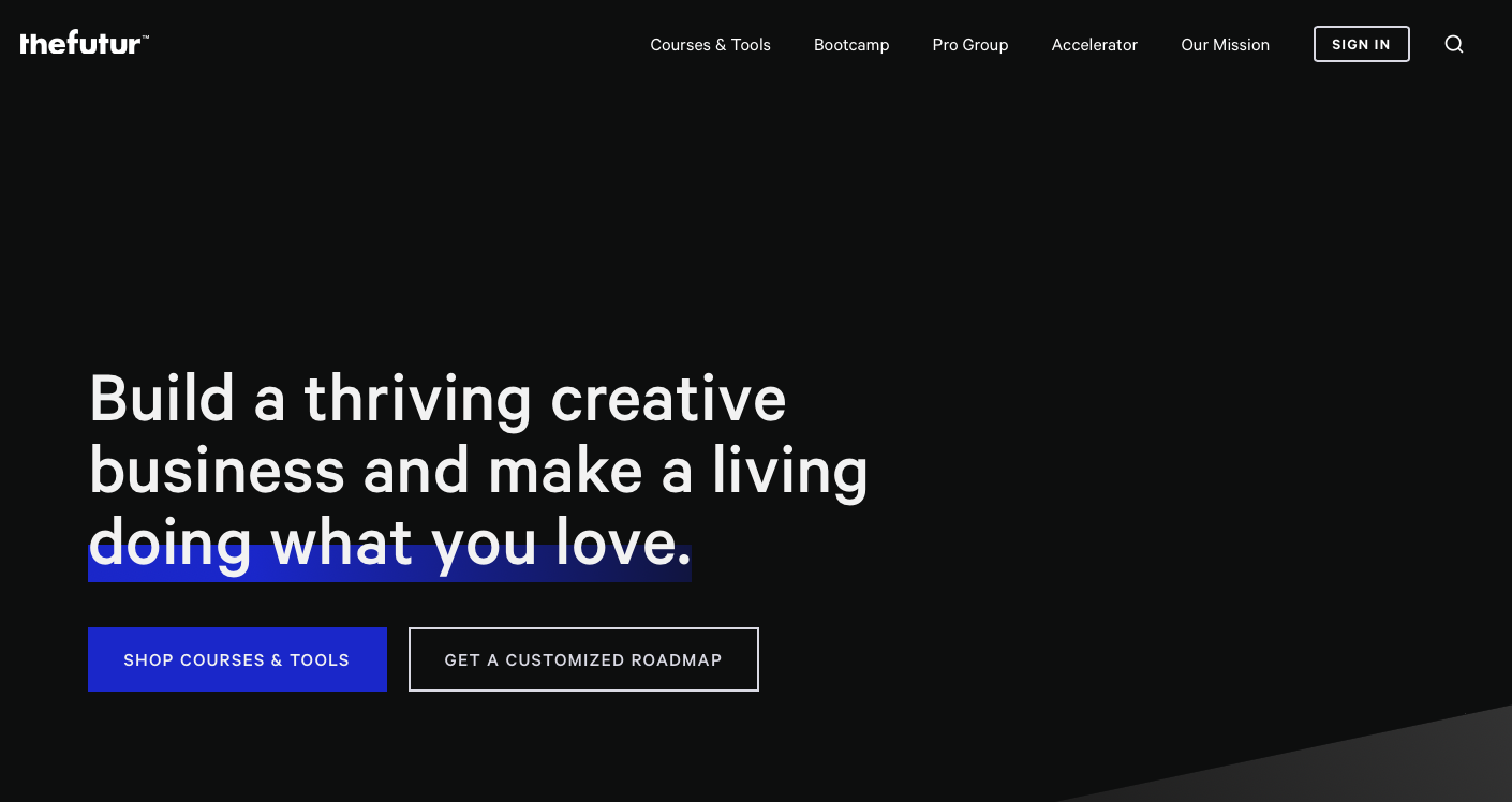 thefutur homepage screenshot