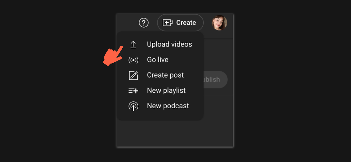 upload button youtube