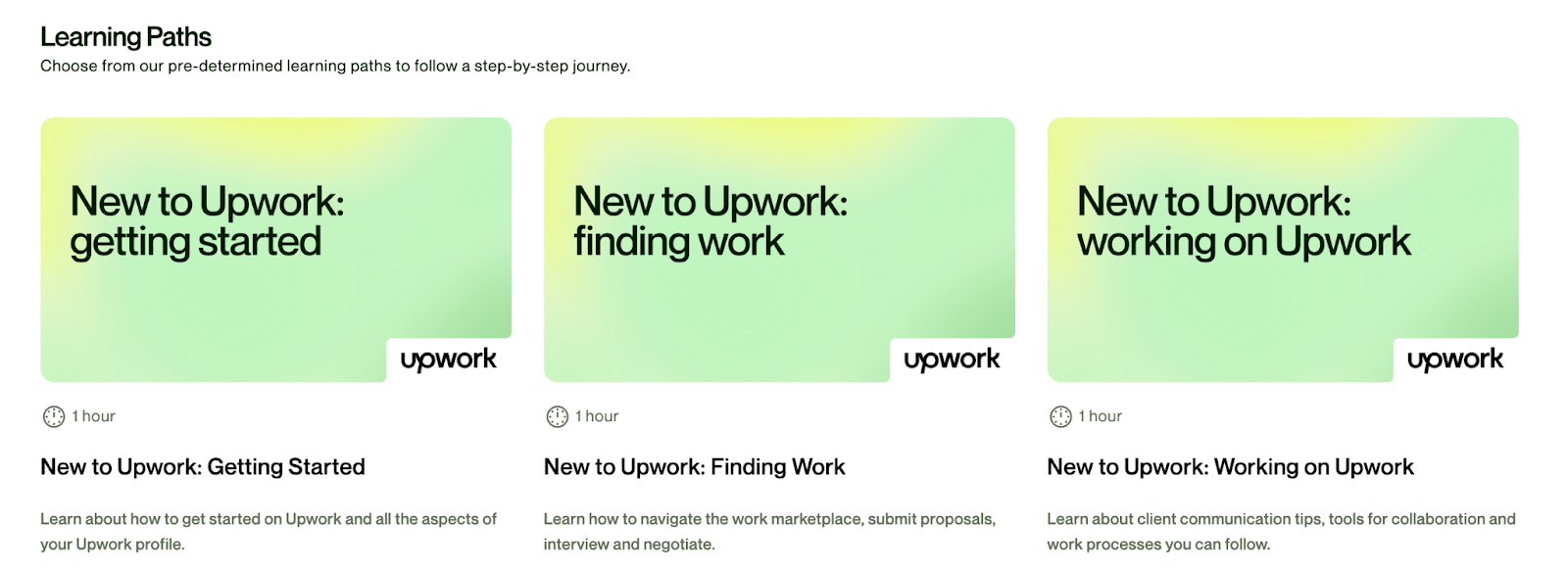 upwork resources and guides screenshot