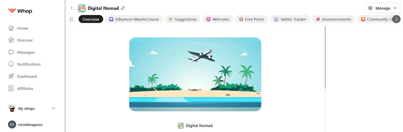 Whop digital nomad