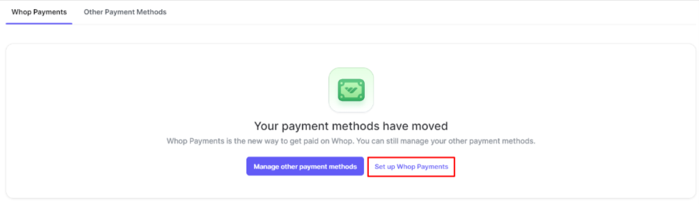 whop payments screenshot