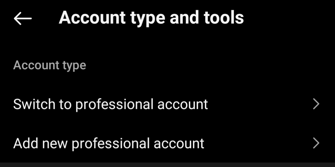 Account types & tools