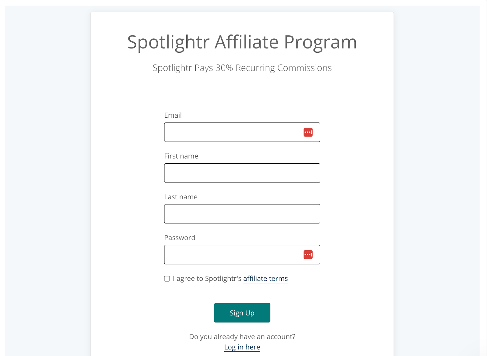 Affiliate program