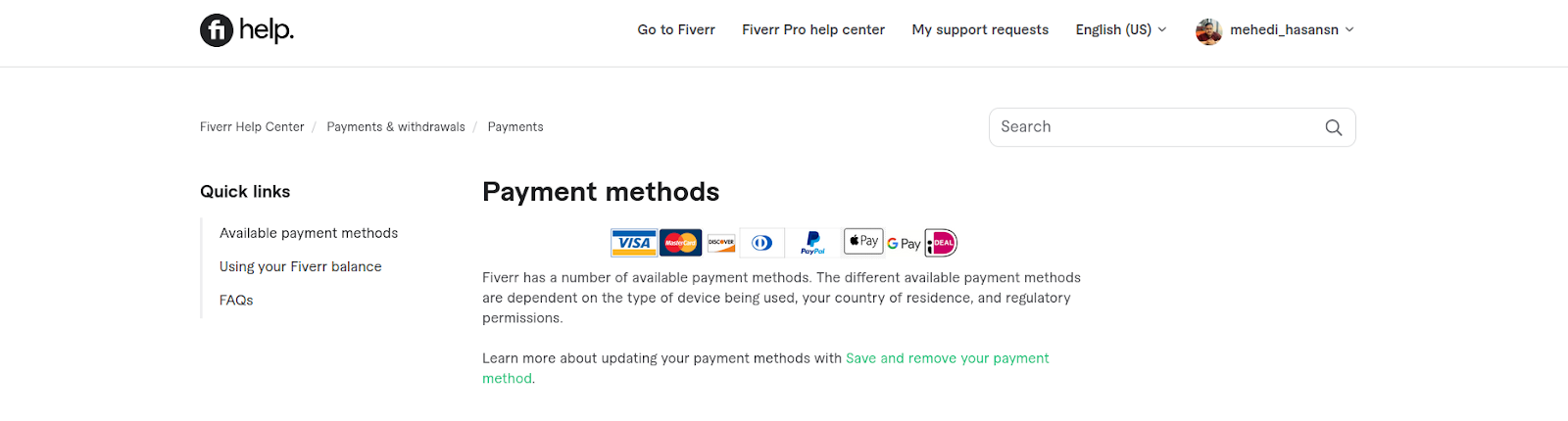 Fiverr payment