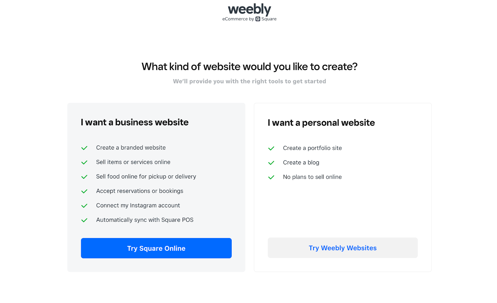 Getting started with Weebly