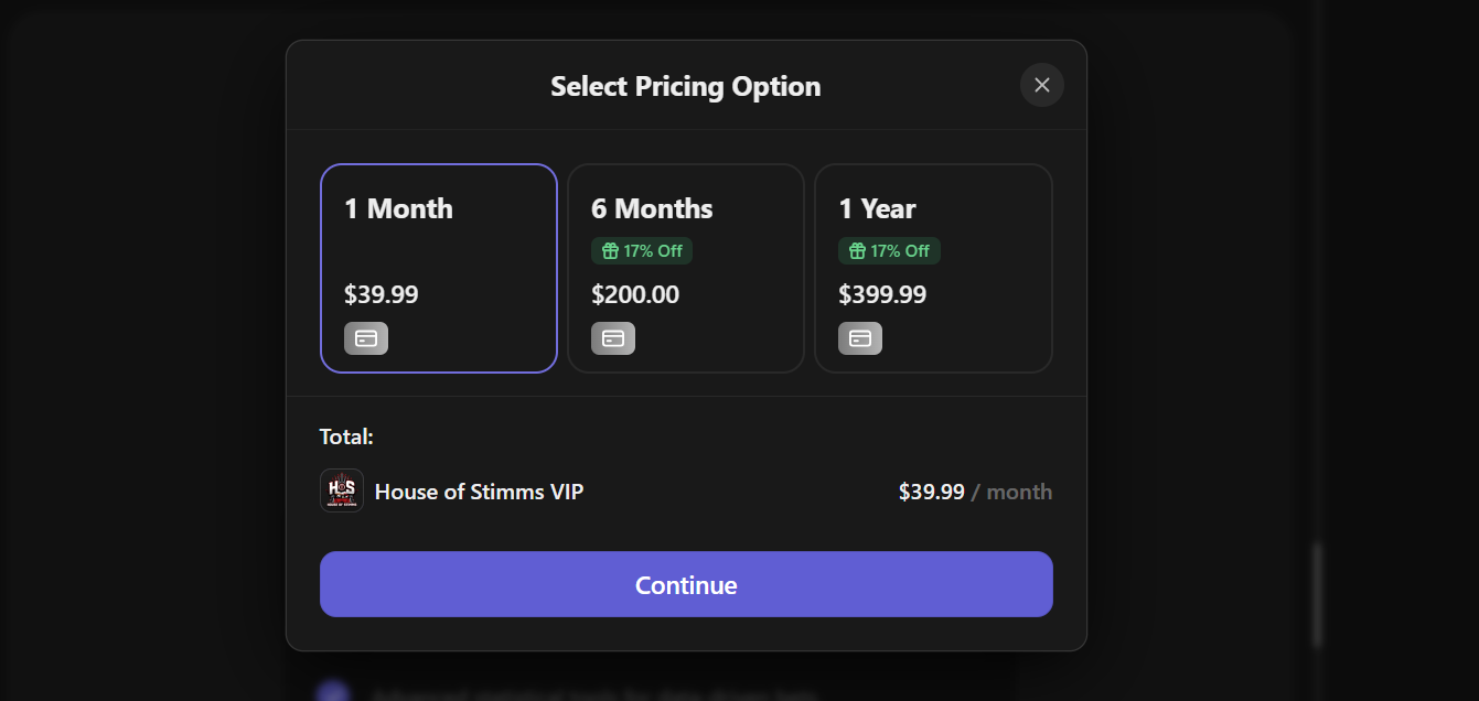 House of Stimms cost