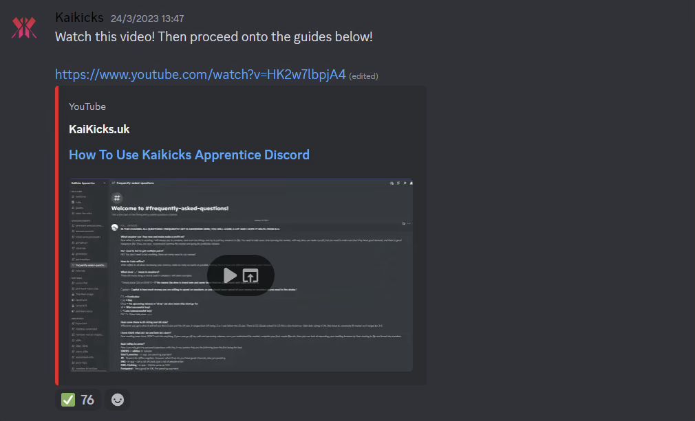 Kaikicks Apprentice Discord