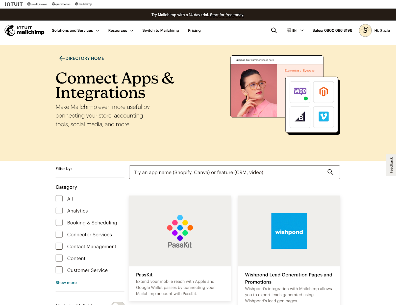 Mailchimp integrations