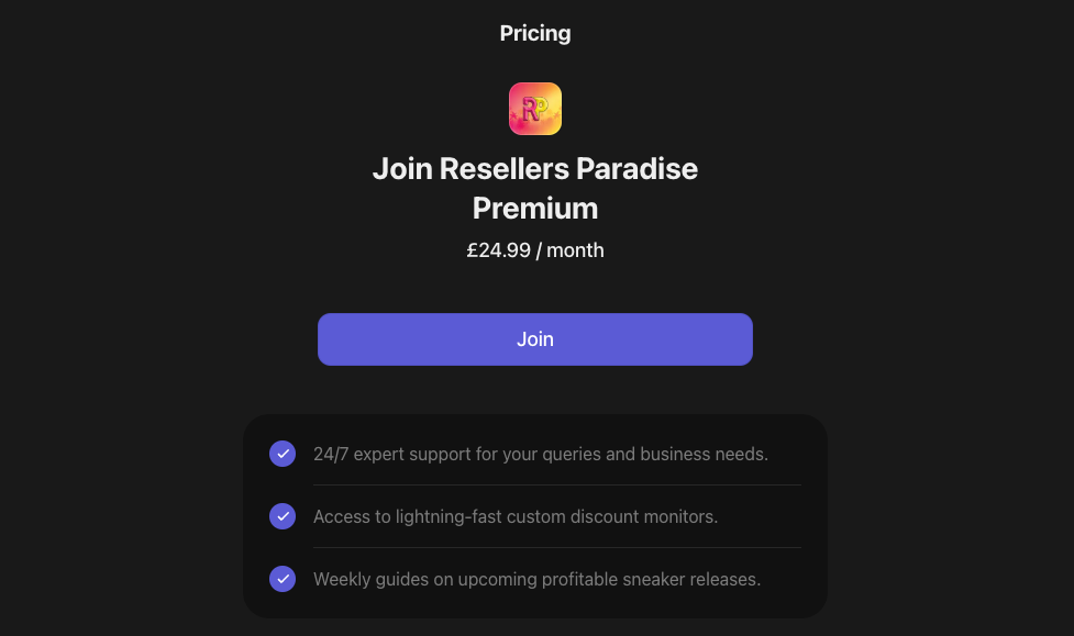 resellers paradise cost