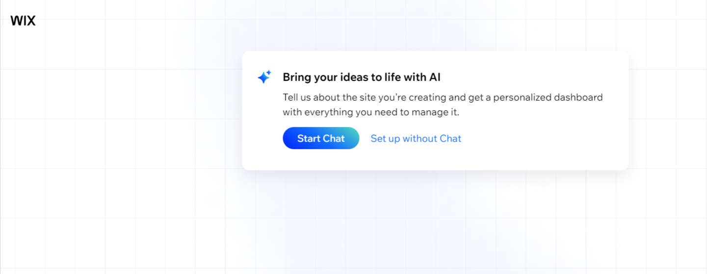 Wix AI website