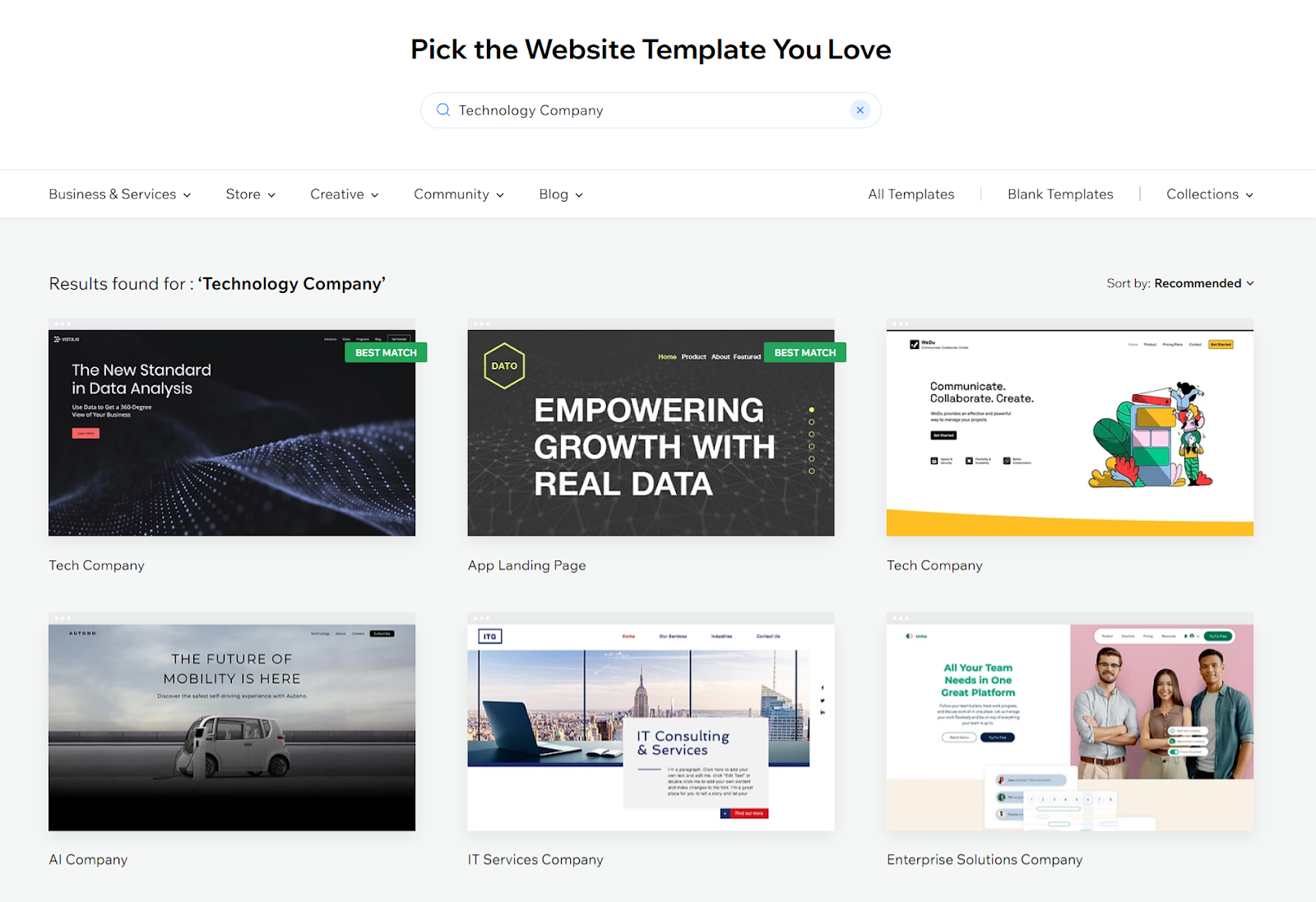 Wix templates