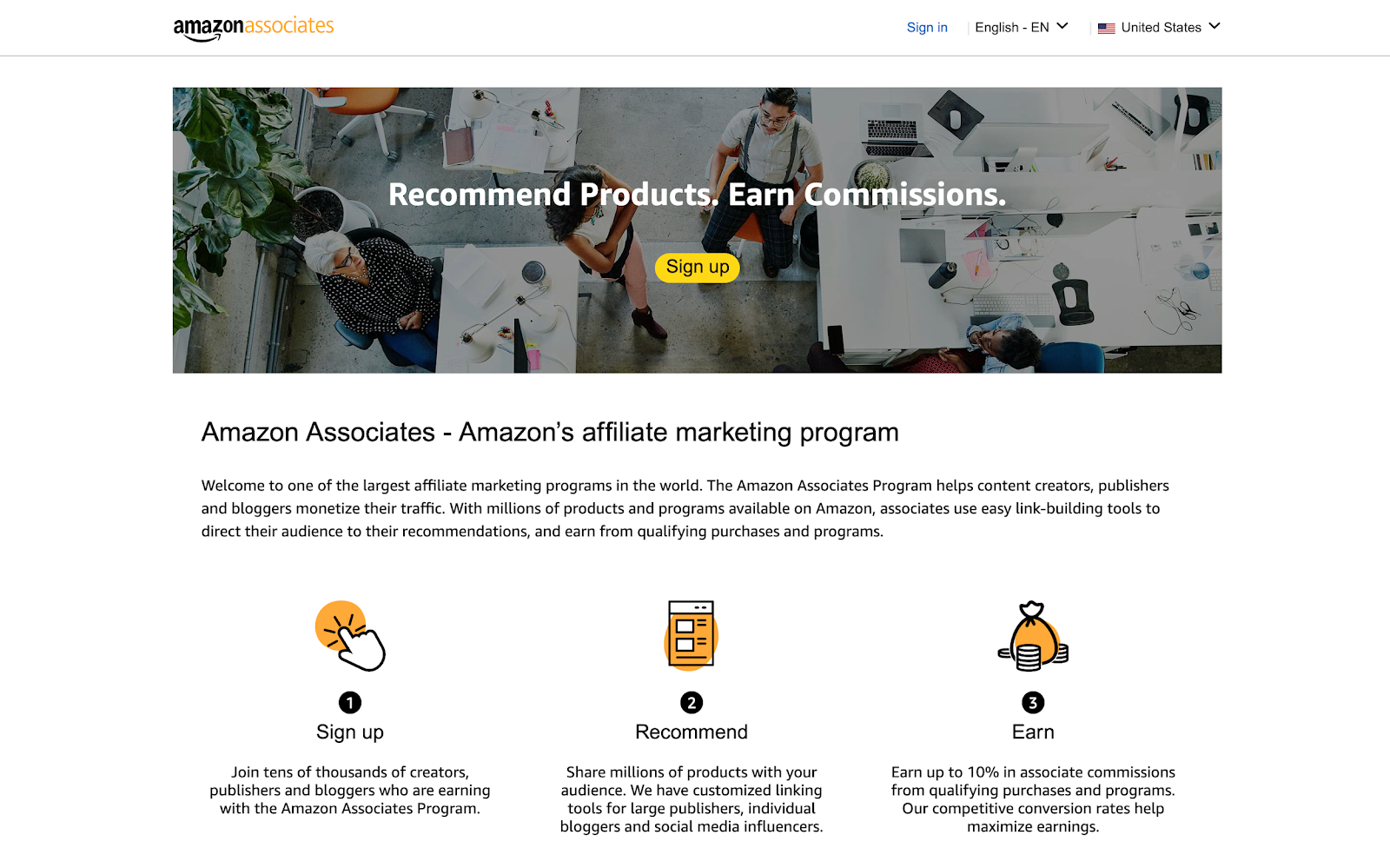 amazon affiliate program