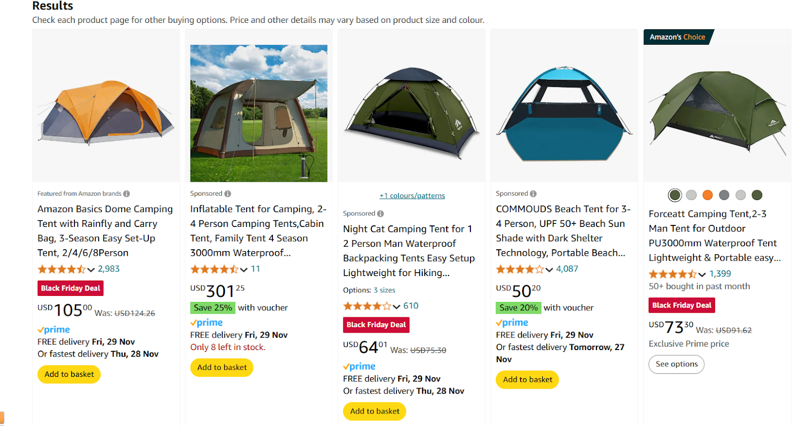 camping gear