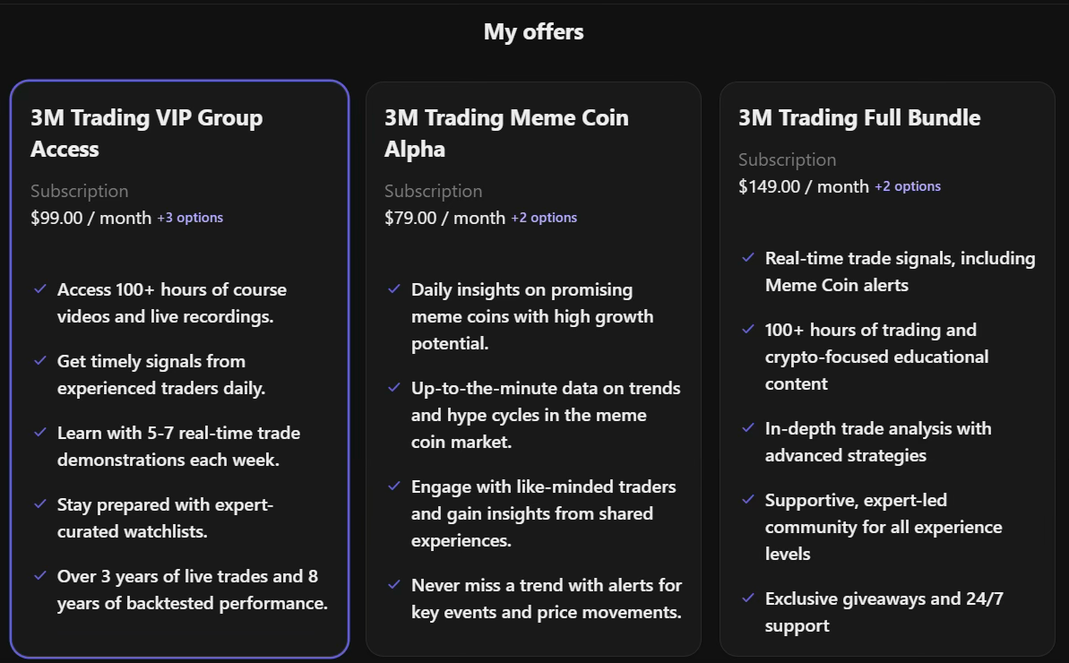 choose the right membership 3m trading