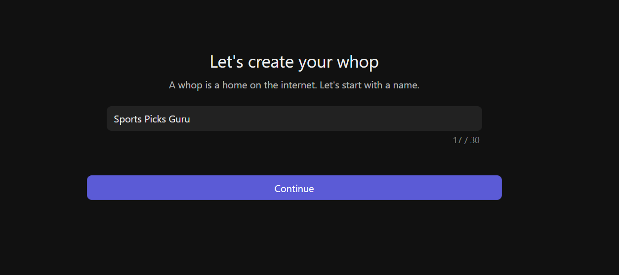 create your whop