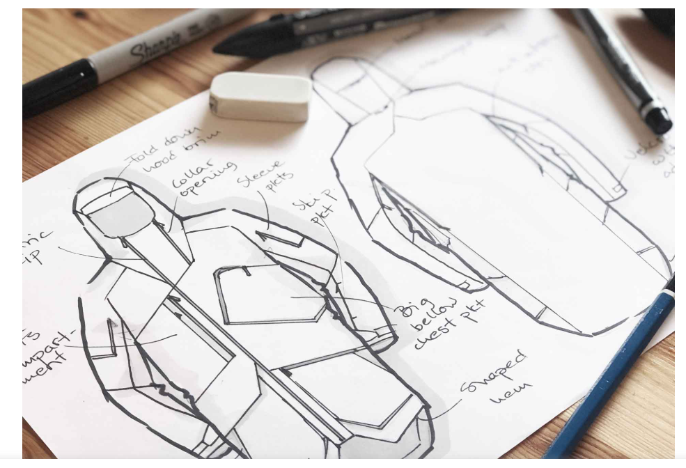 sketch of clothing design