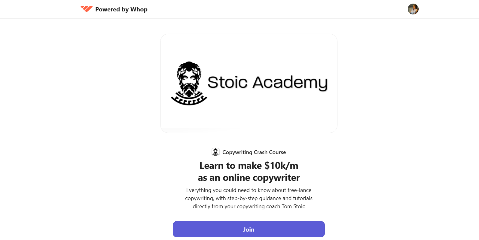 stoic academy whop