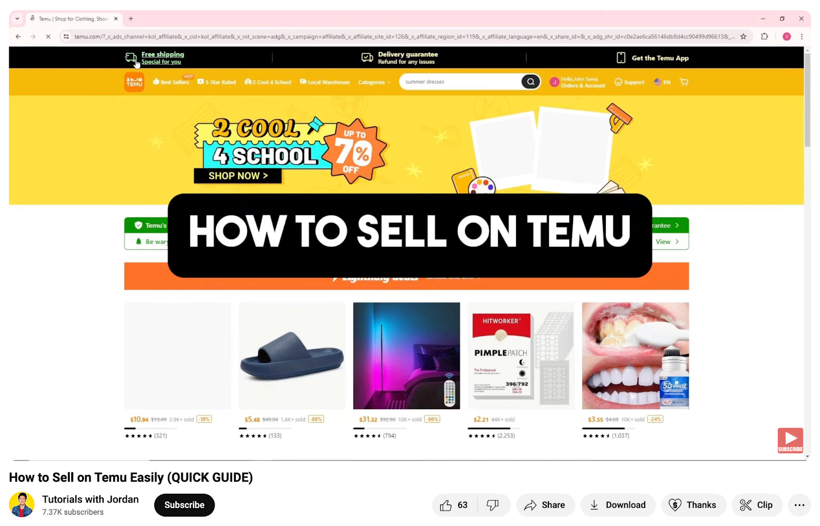 tips for selling on temu