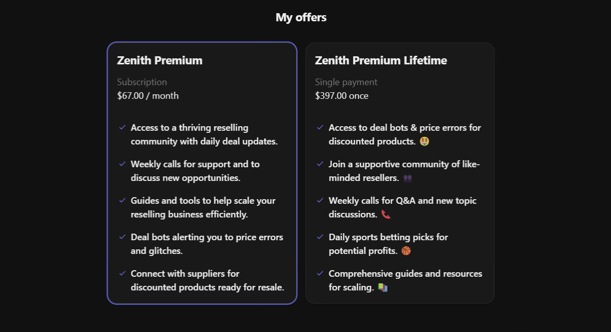 zenith membership