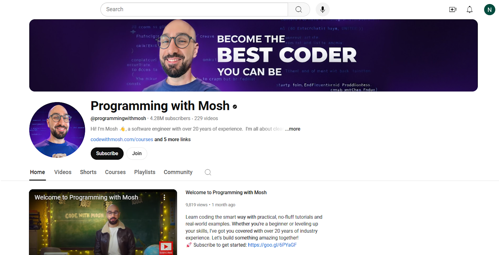 Code with Mosh Programming