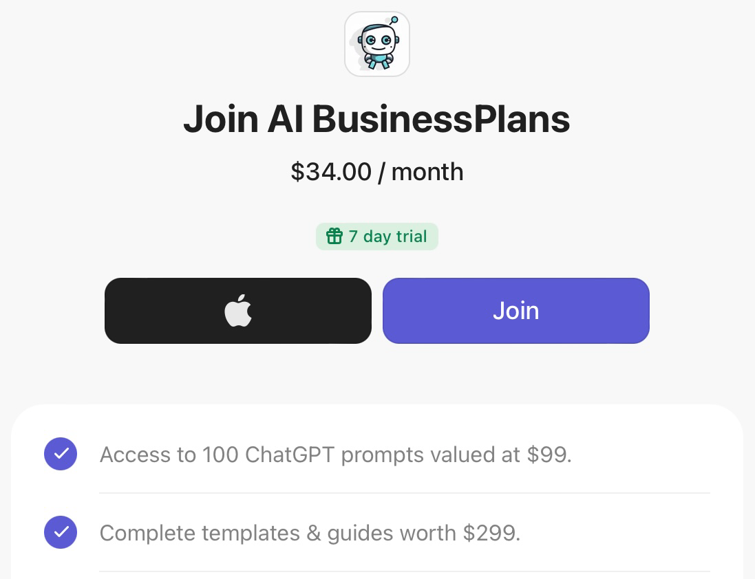 price AI BusinessPlans