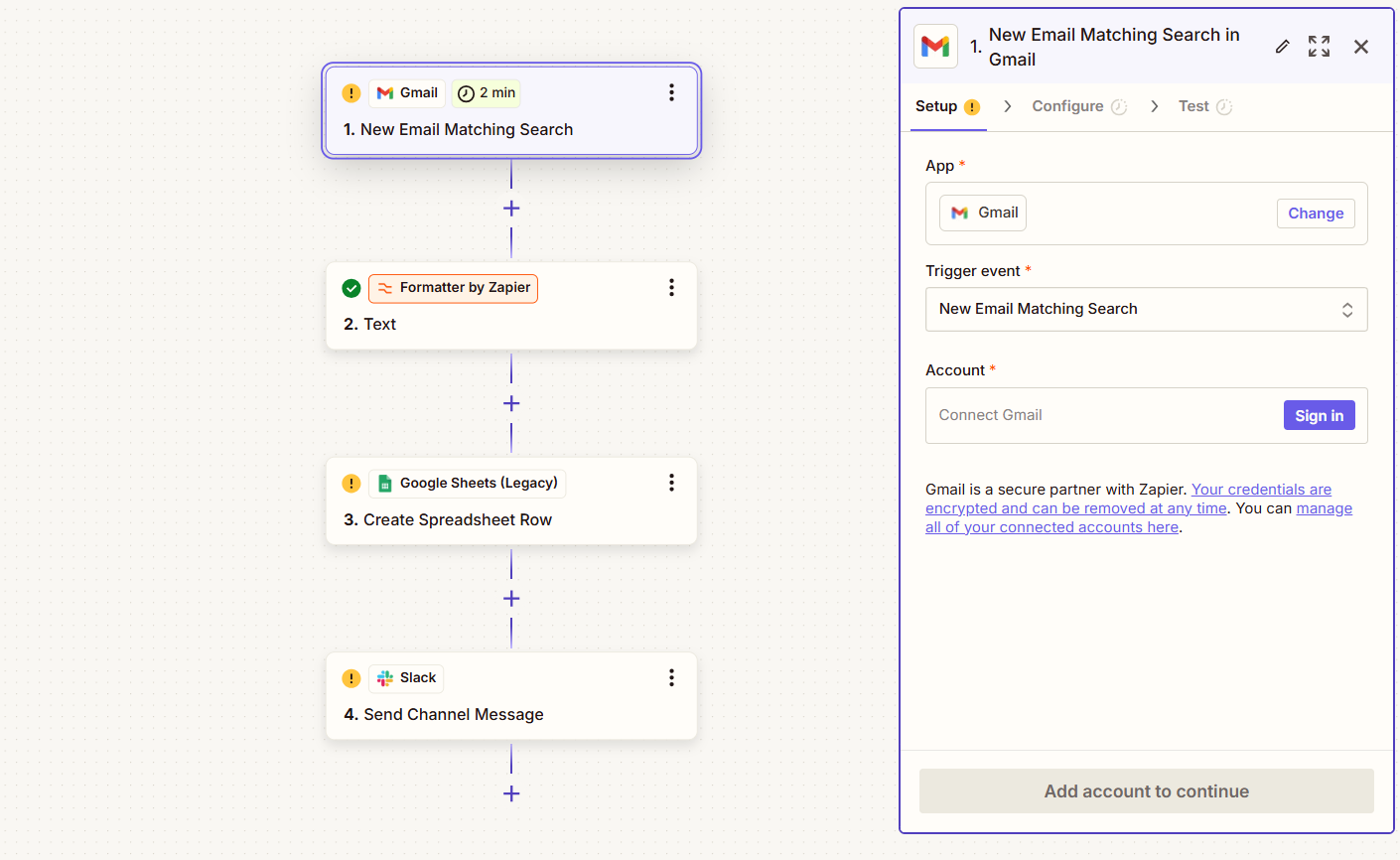 workflows in zapier