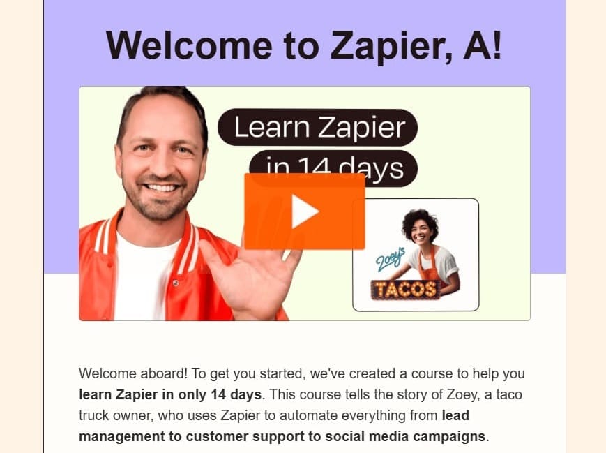 zapier intro email