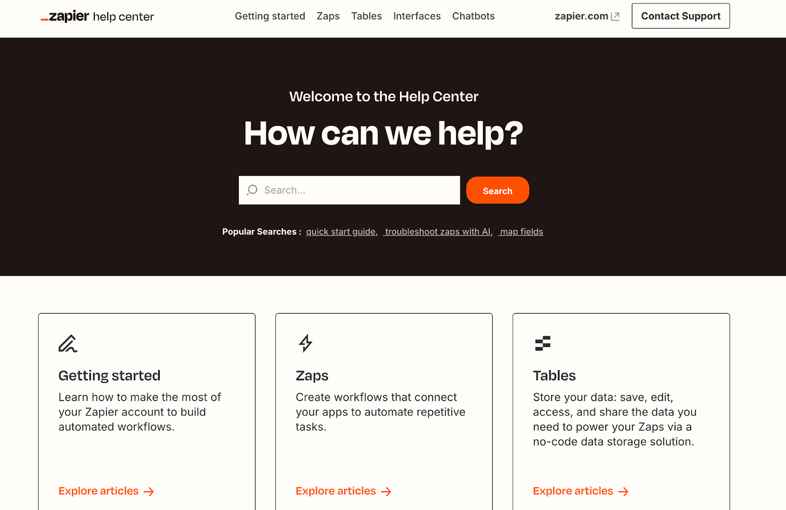 zapier's support and feedback