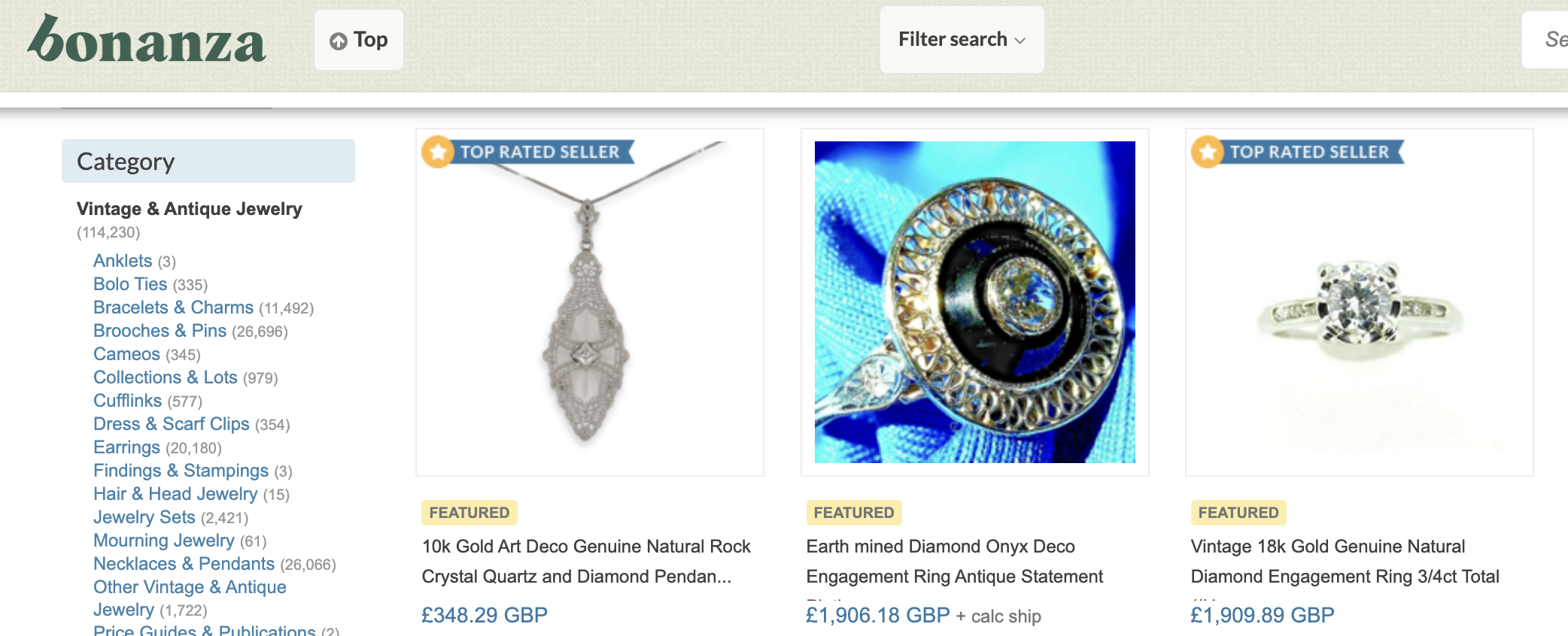 bonanza jewelery
