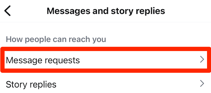 message requests