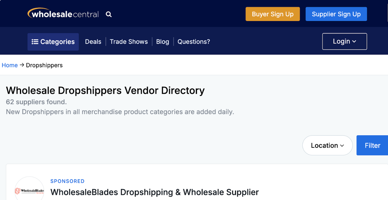 wholesale central