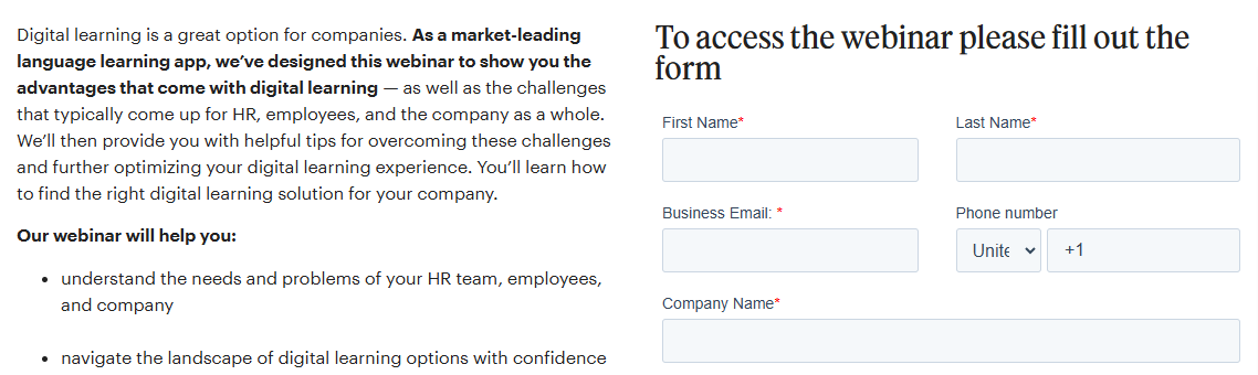 babbel form