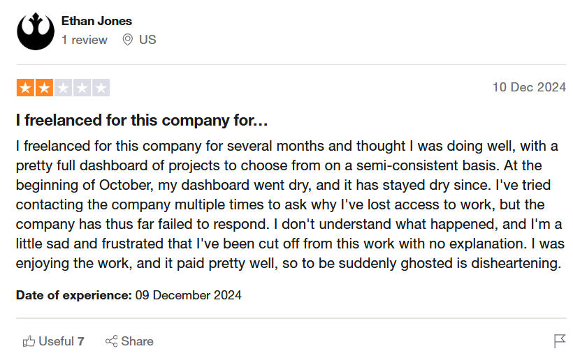 poor review