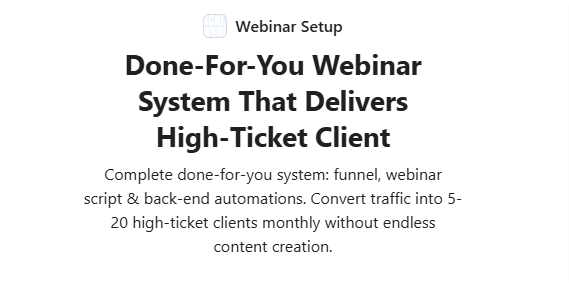 done for you webinar