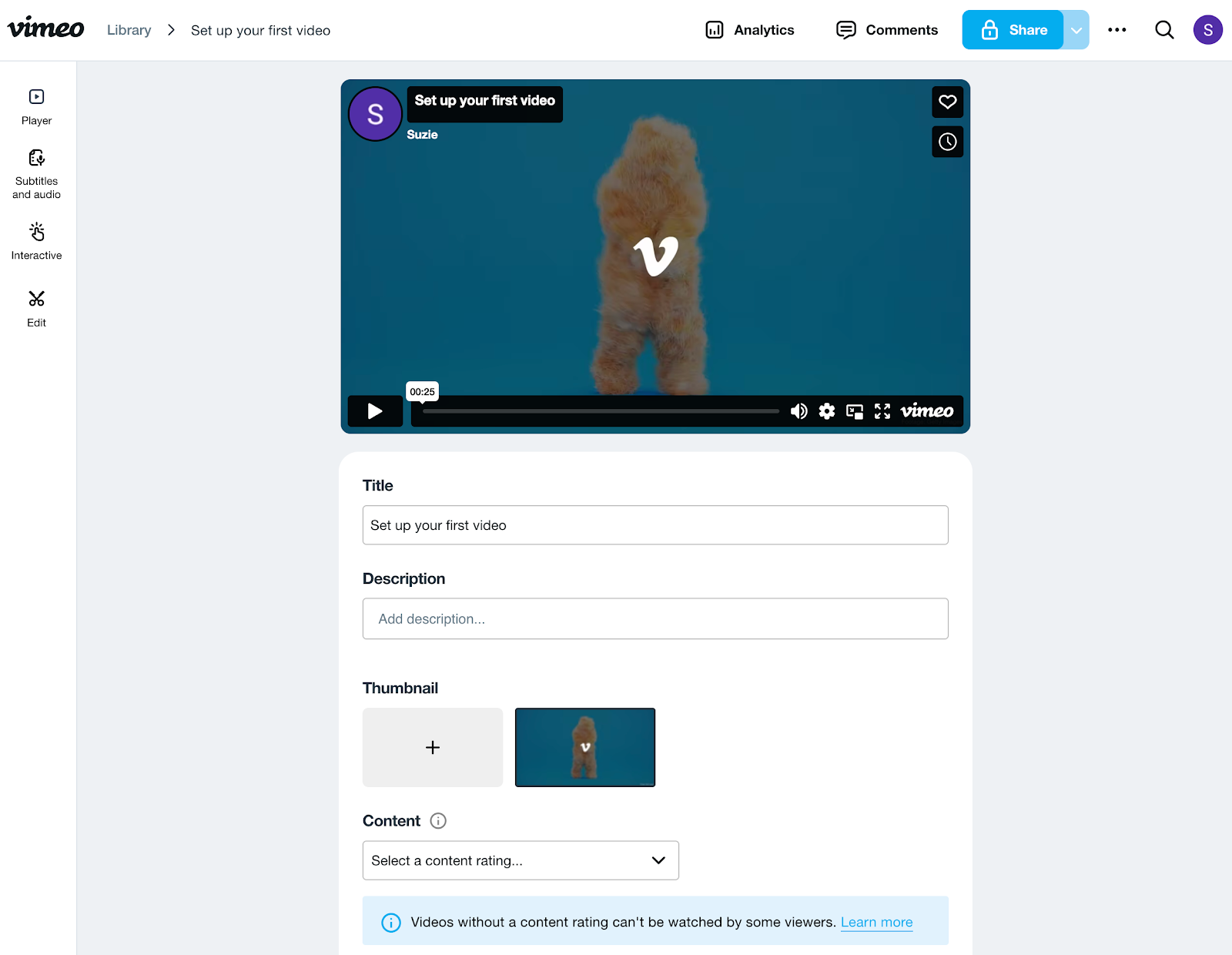vimeo hosting
