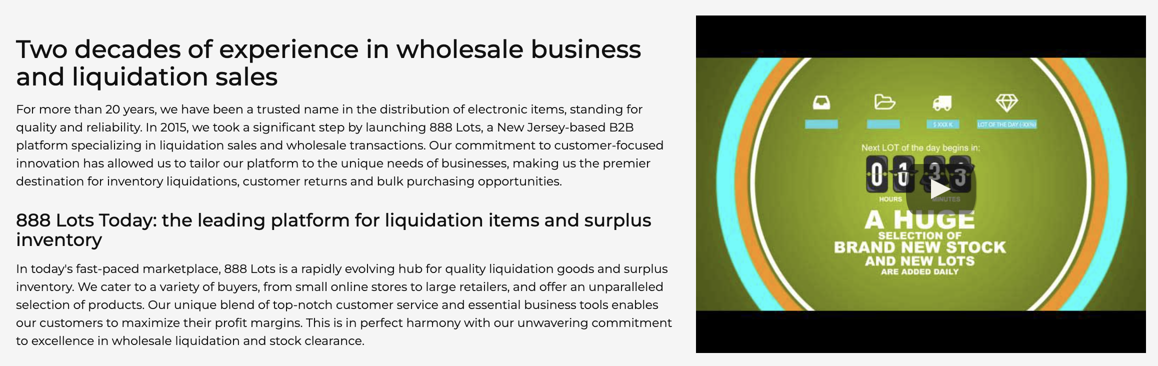 liquidation sales