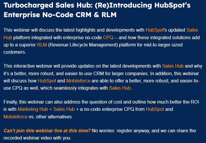 mobileforce hubspot