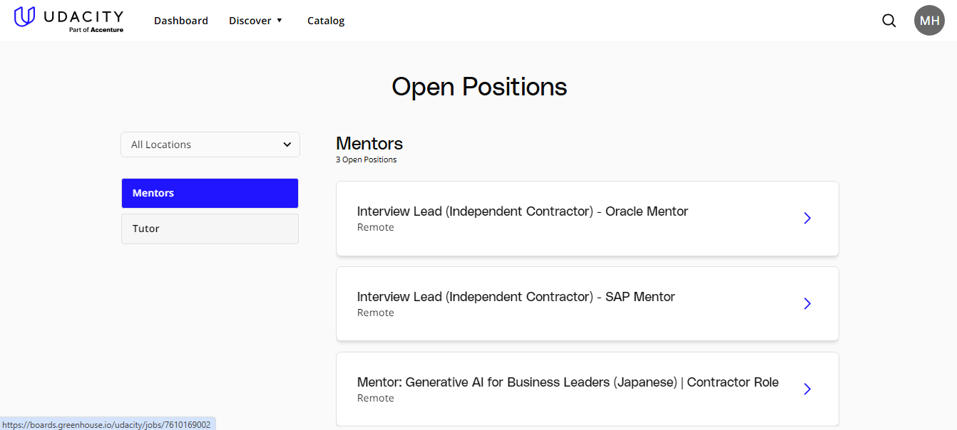 udacity mentor
