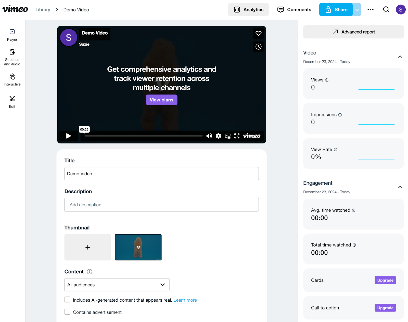 vimeo stats