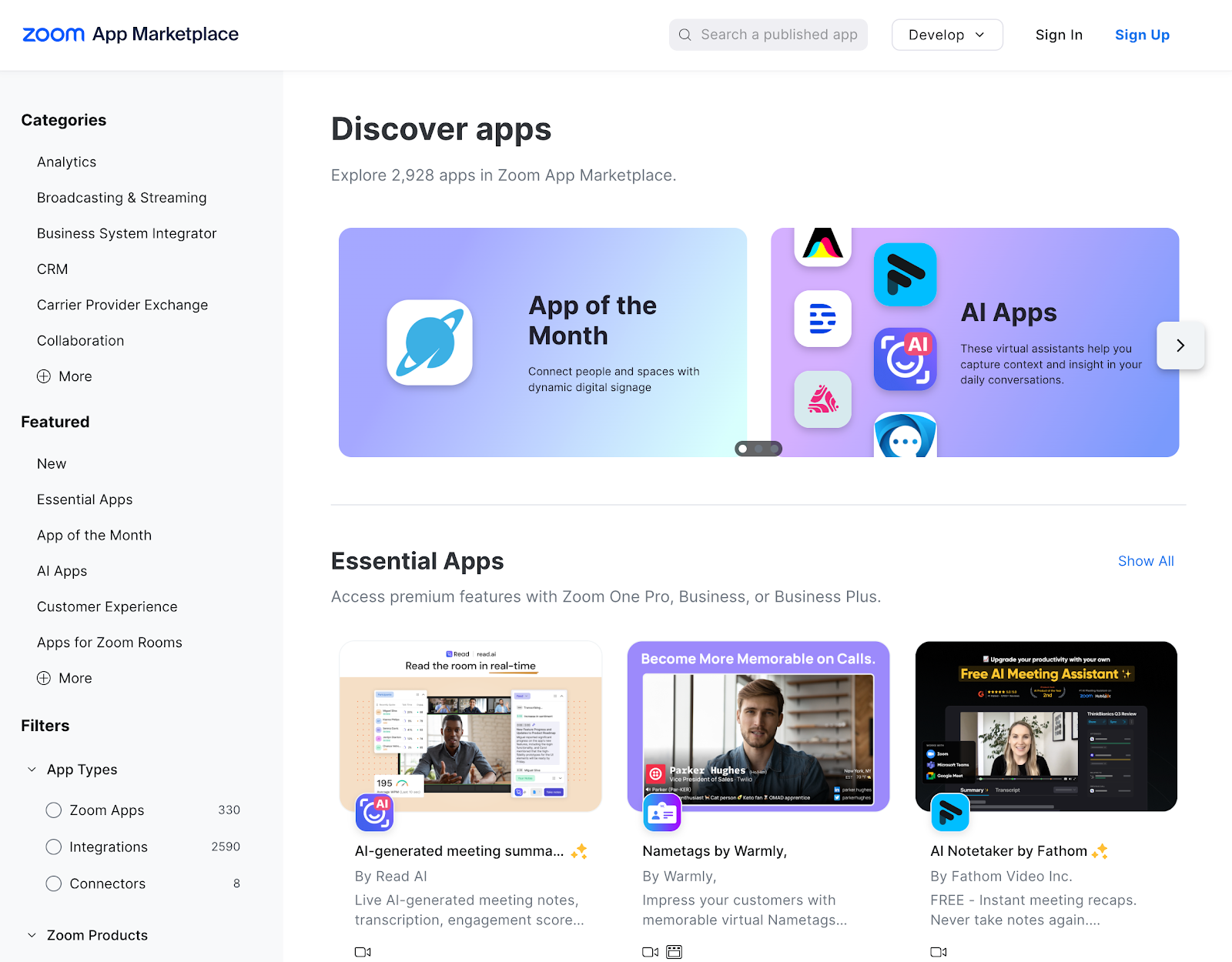 zoom apps