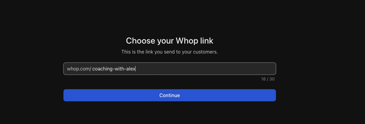 choose whop link