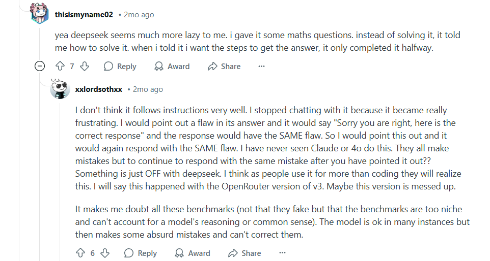 deepseek lazy comment