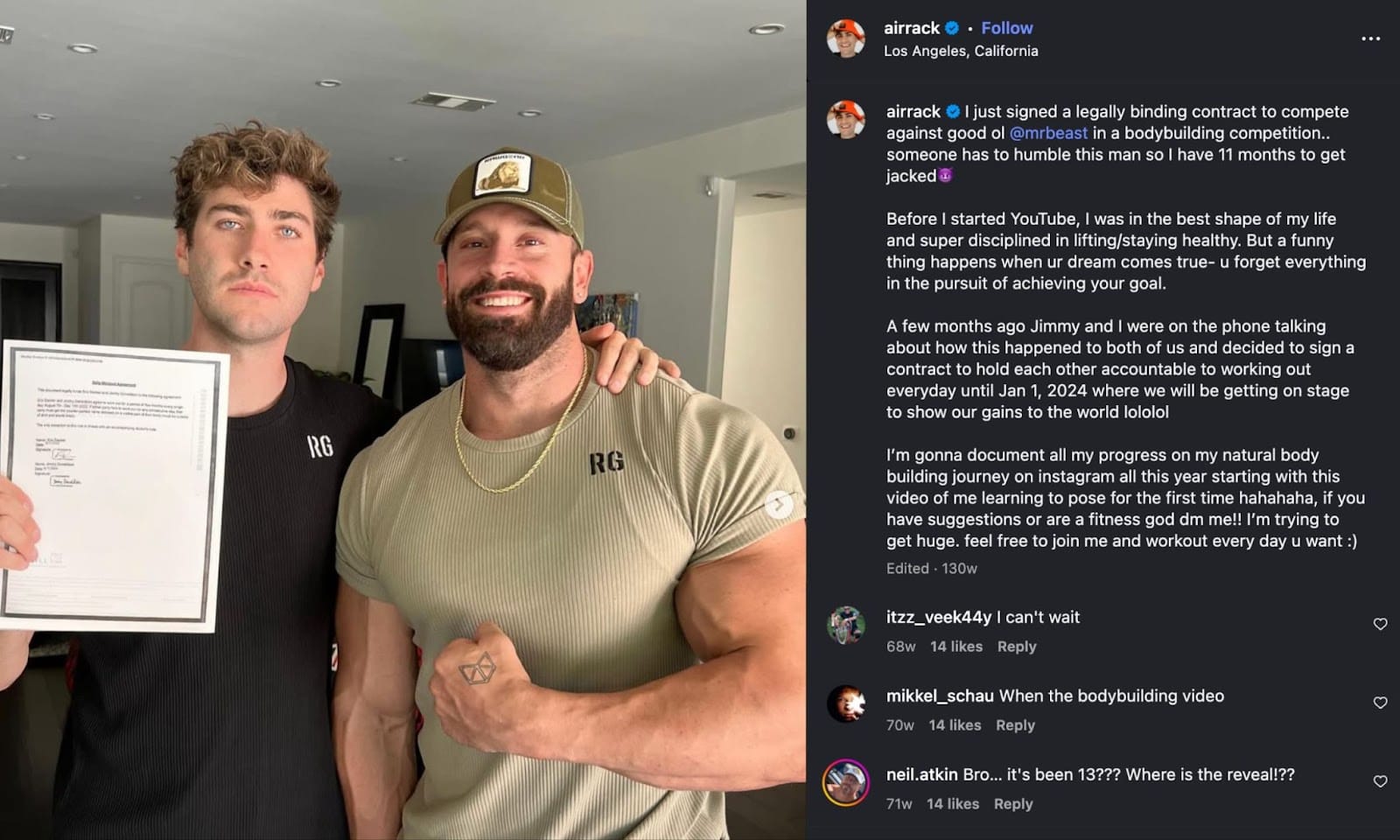 aiirack post bwith body builder