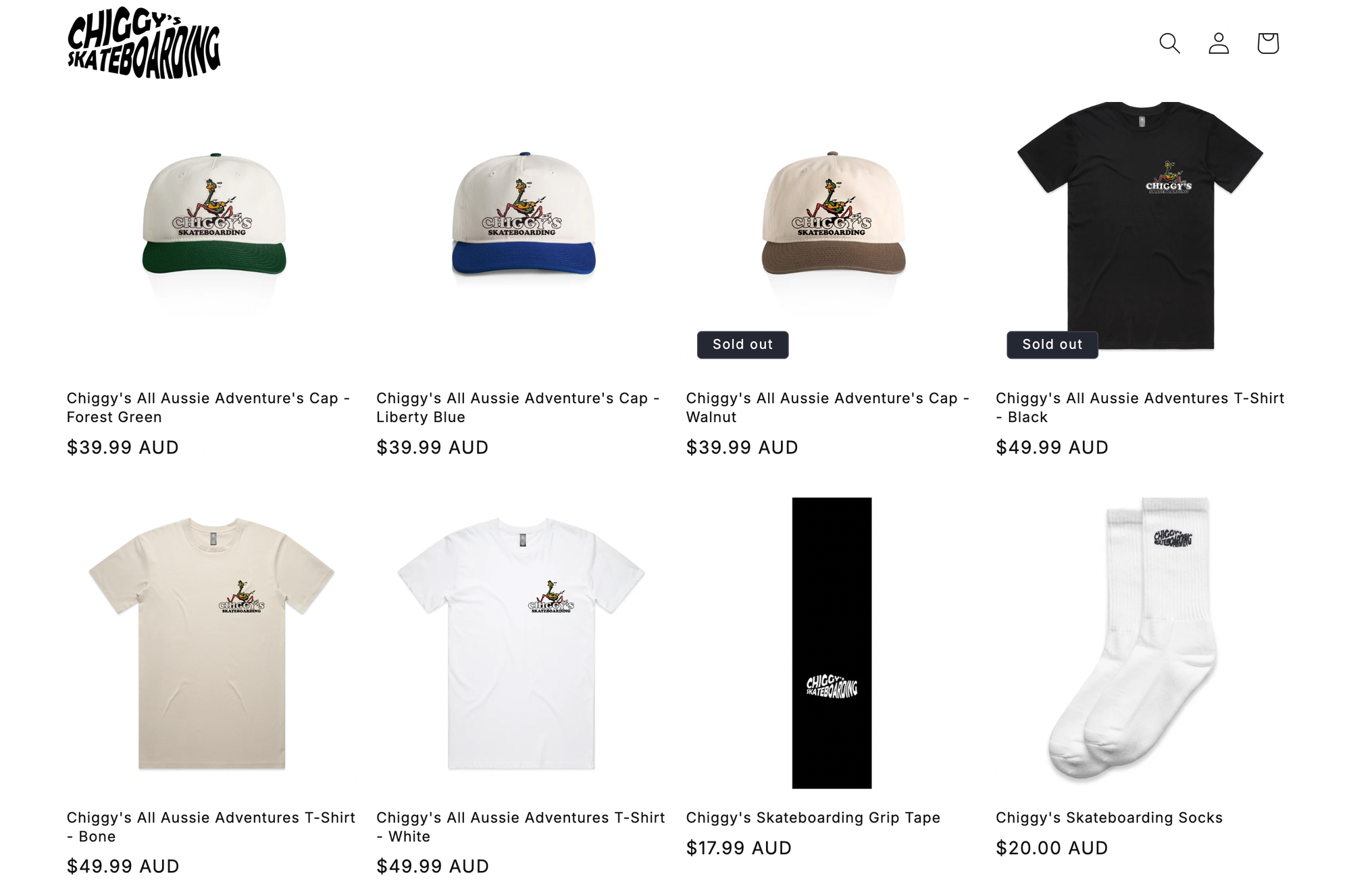 chiggys skateboarind merch