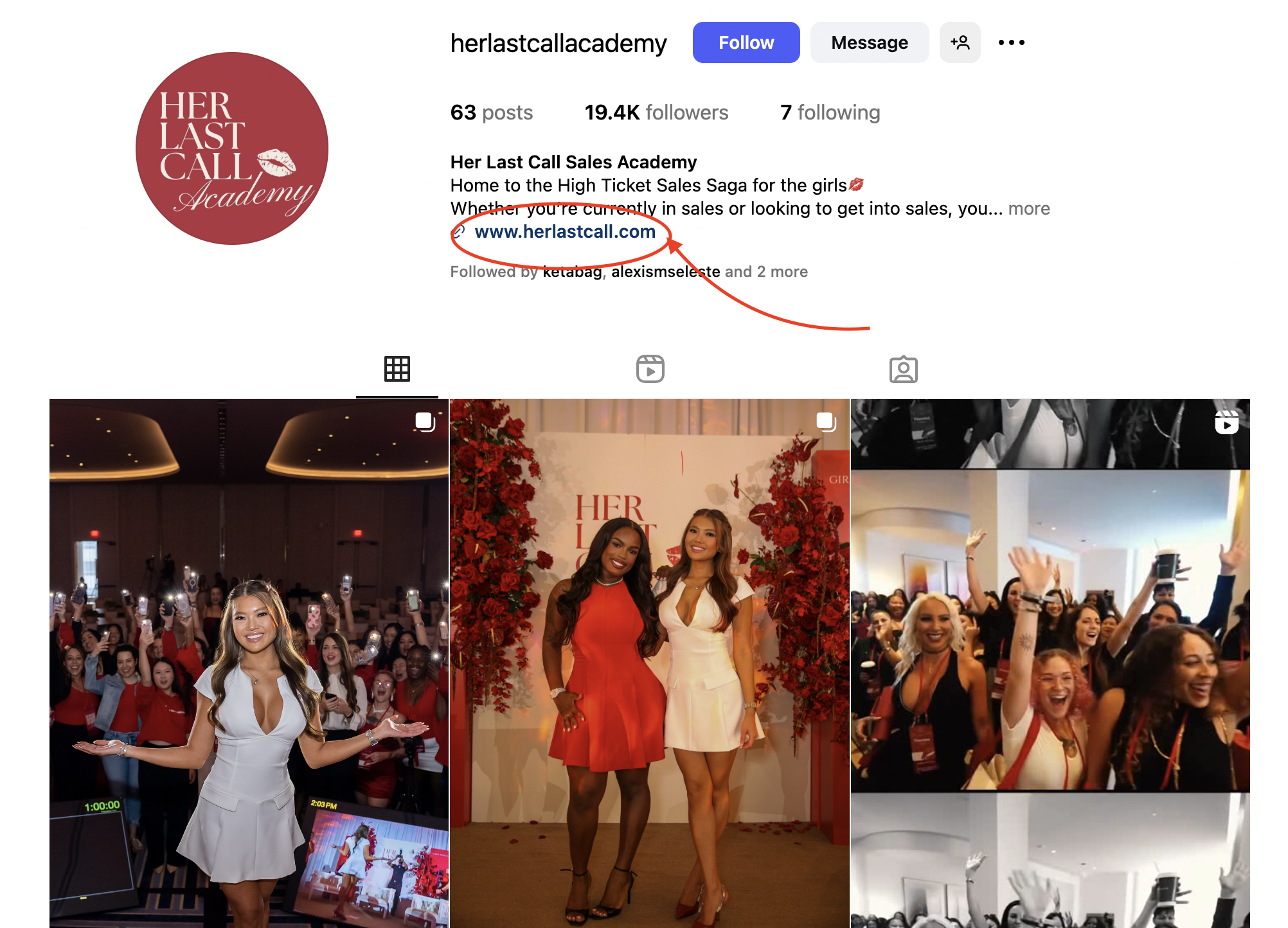 her last call link in bio