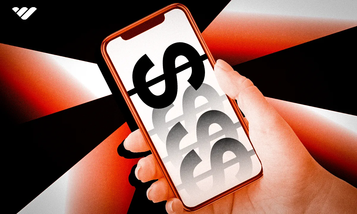 orange phone with dollar signs