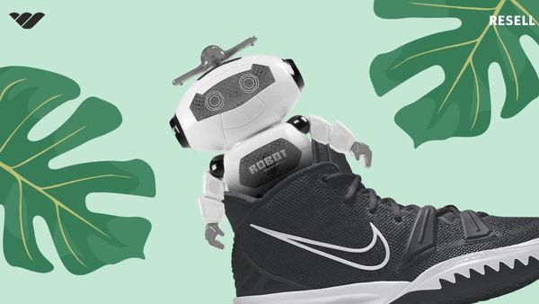 robot in sneaker to illustrate sneaker botting