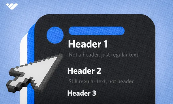 How to make a header in Discord