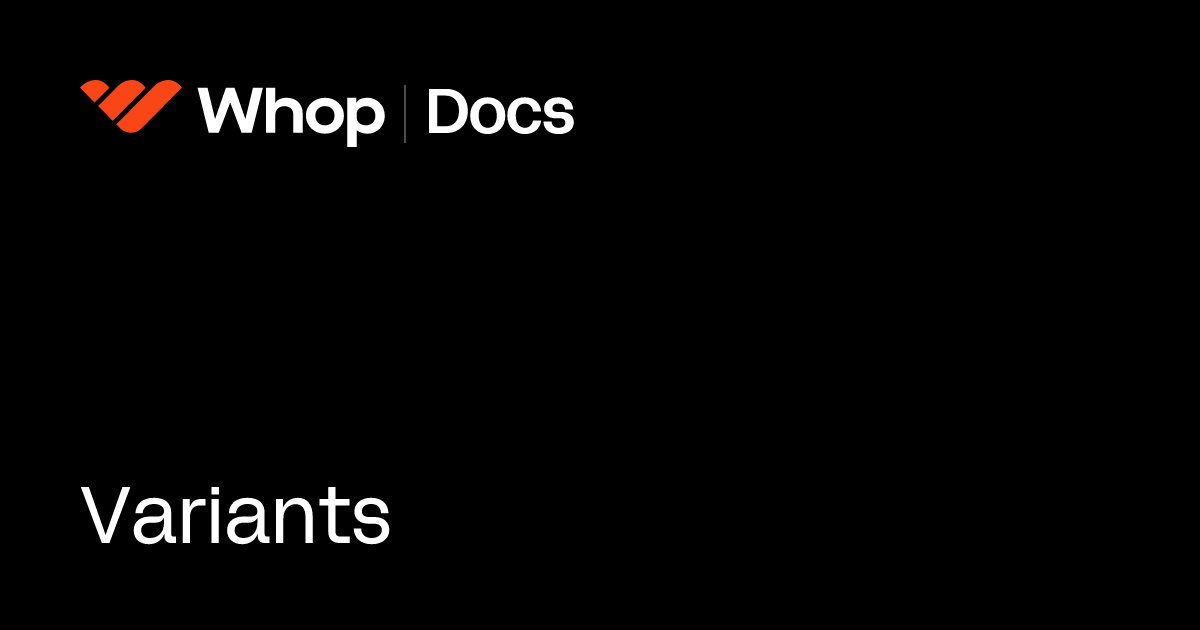 Variant updated - Whop Docs